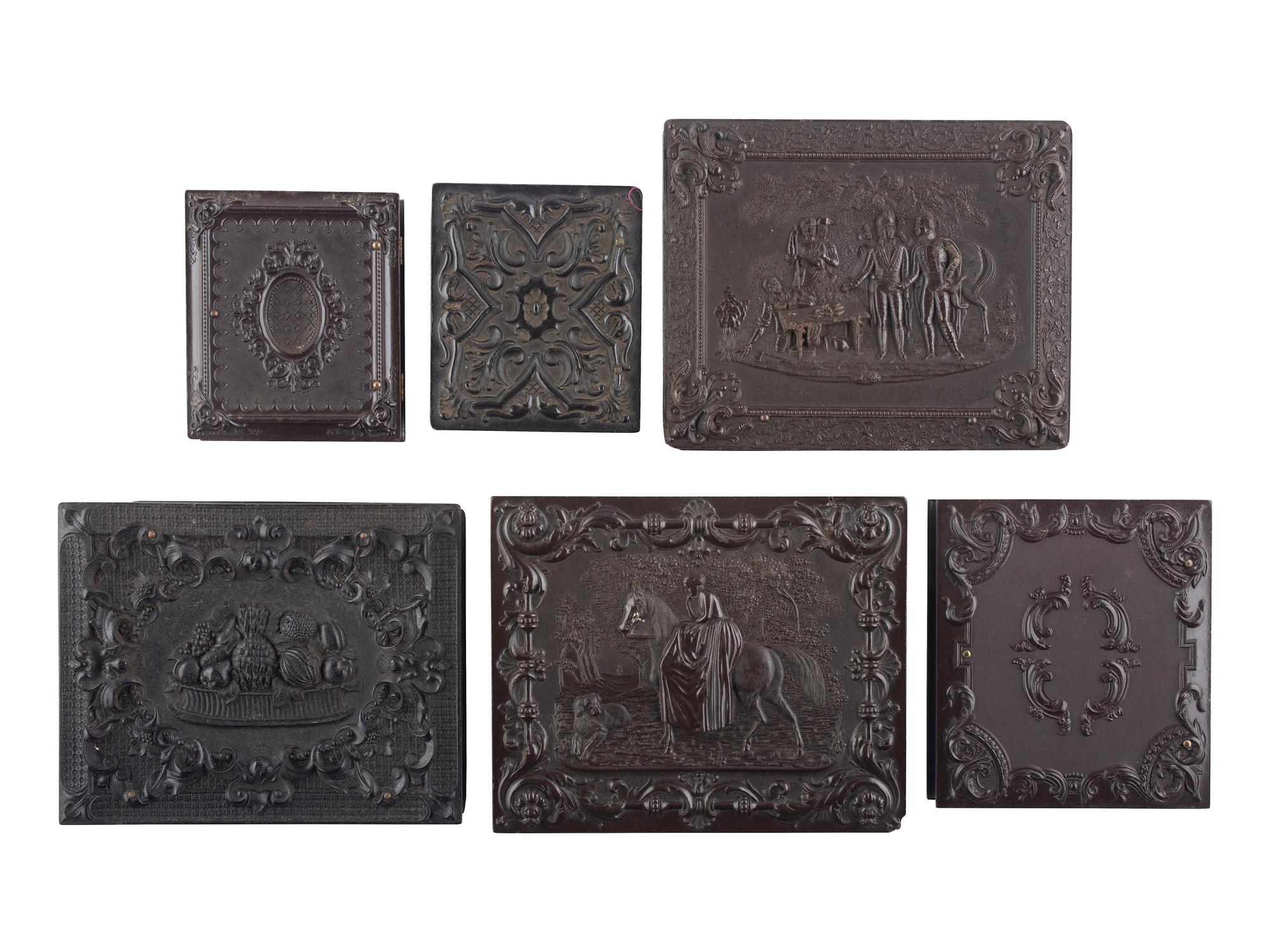 [EARLY PHOTOGRAPHY]. A group of 10 Union cases highlighted by half plate Washington Monument case and ninth plate glass window case.