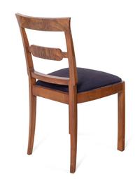 A Set of Six Austrian Burl Walnut Side Chairs