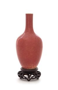 A Chinese Sang-de-Boeuf Glazed Porcelain Bottle Vase