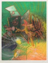 Roberto Matta, (Chilean, 1911-2002), Une saison en enfer, 1978 (portfolio consisting of 9 of the original 10 aquatints)