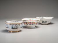 Three English Parcel Gilt Punch Bowls
