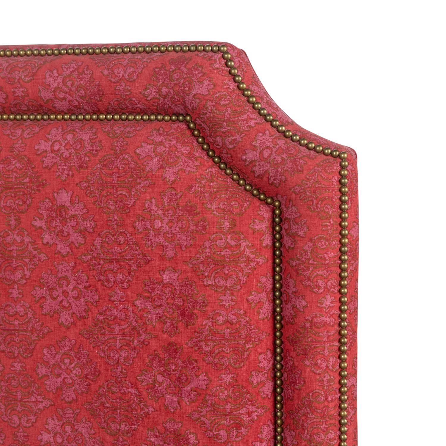 A Pair of Custom Upholstered Twin Beds