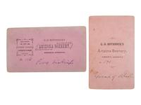 [NATIVE AMERICANS]. ROTHROCK, G.H. (1843-1924), photographer. A group of 2 stereoviews of Apache subjects. Phoenix, AZ.