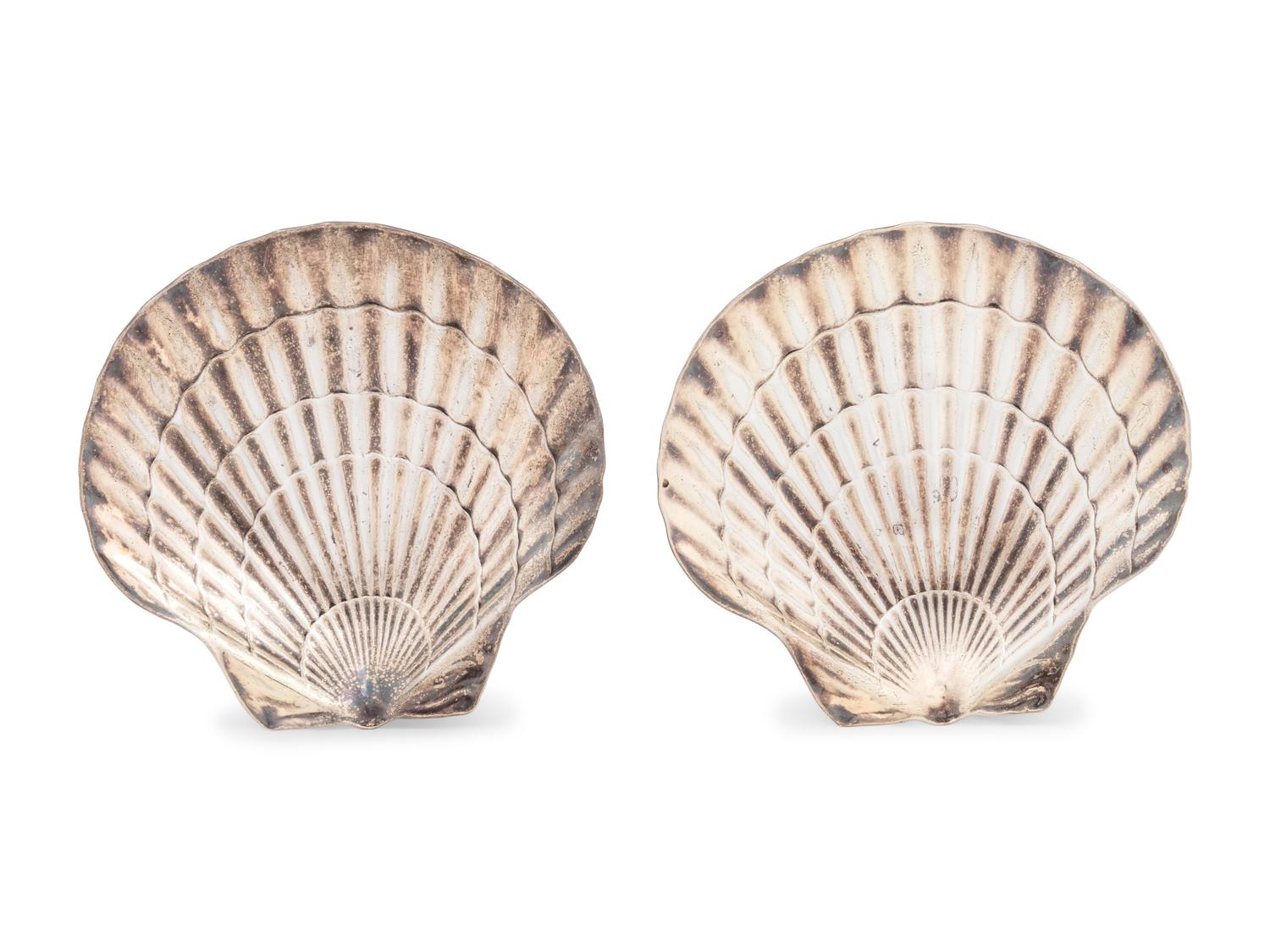 A Pair of Tiffany & Co. Silver Shell Dishes