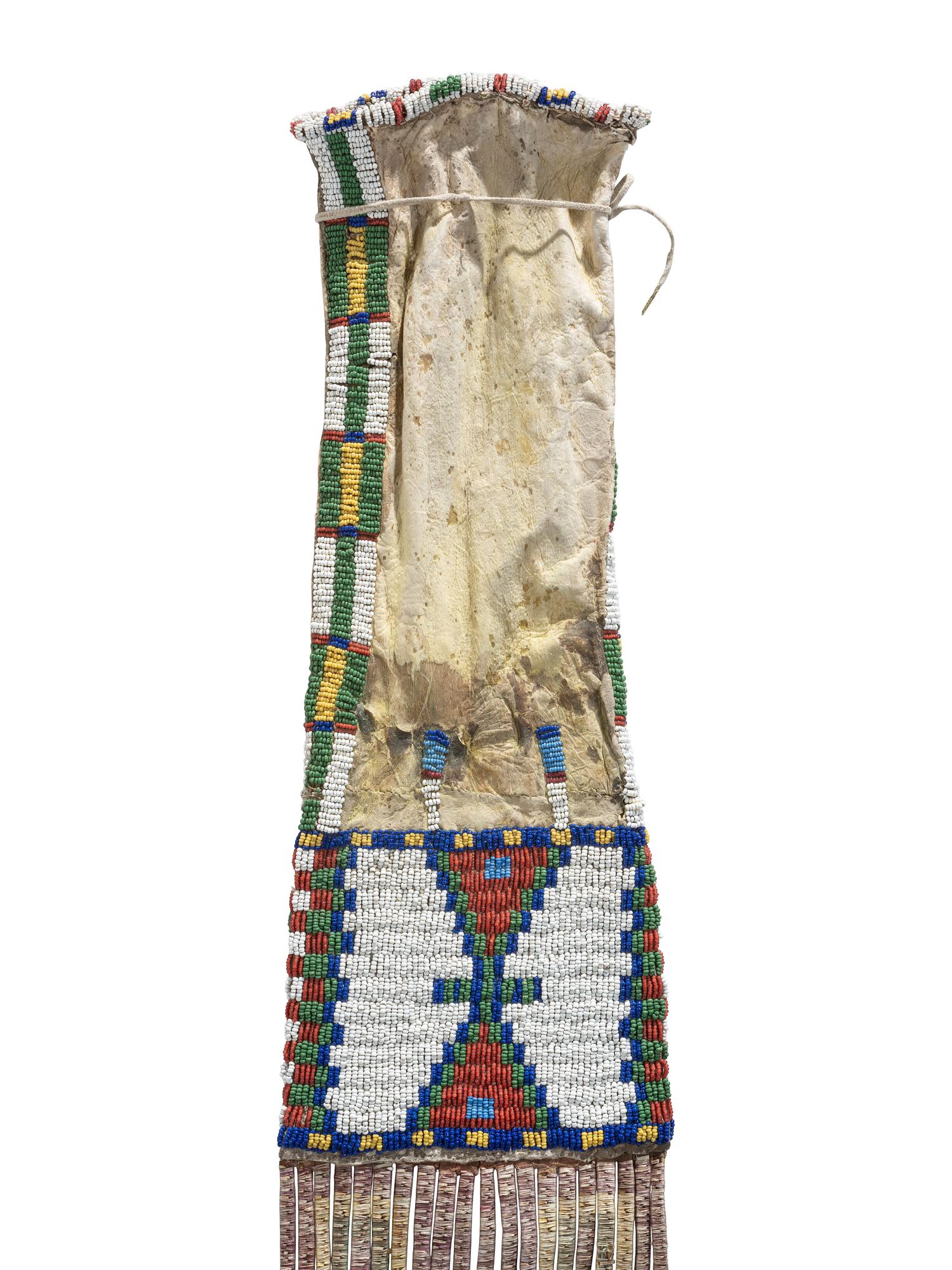 Shoshone Beaded Hide Tobacco Bag