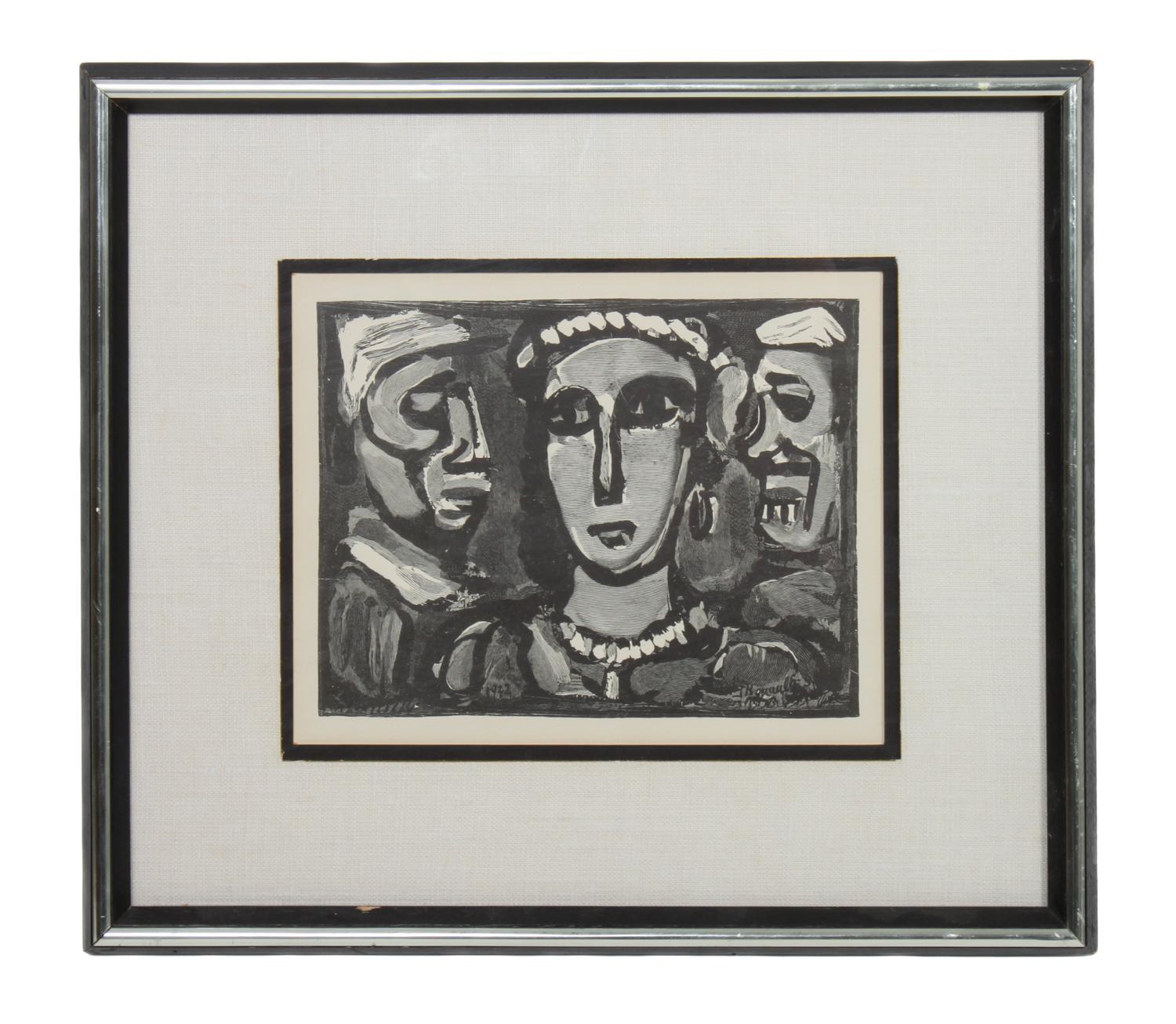 George Rouault, (French, 1871-1958), Les Visage