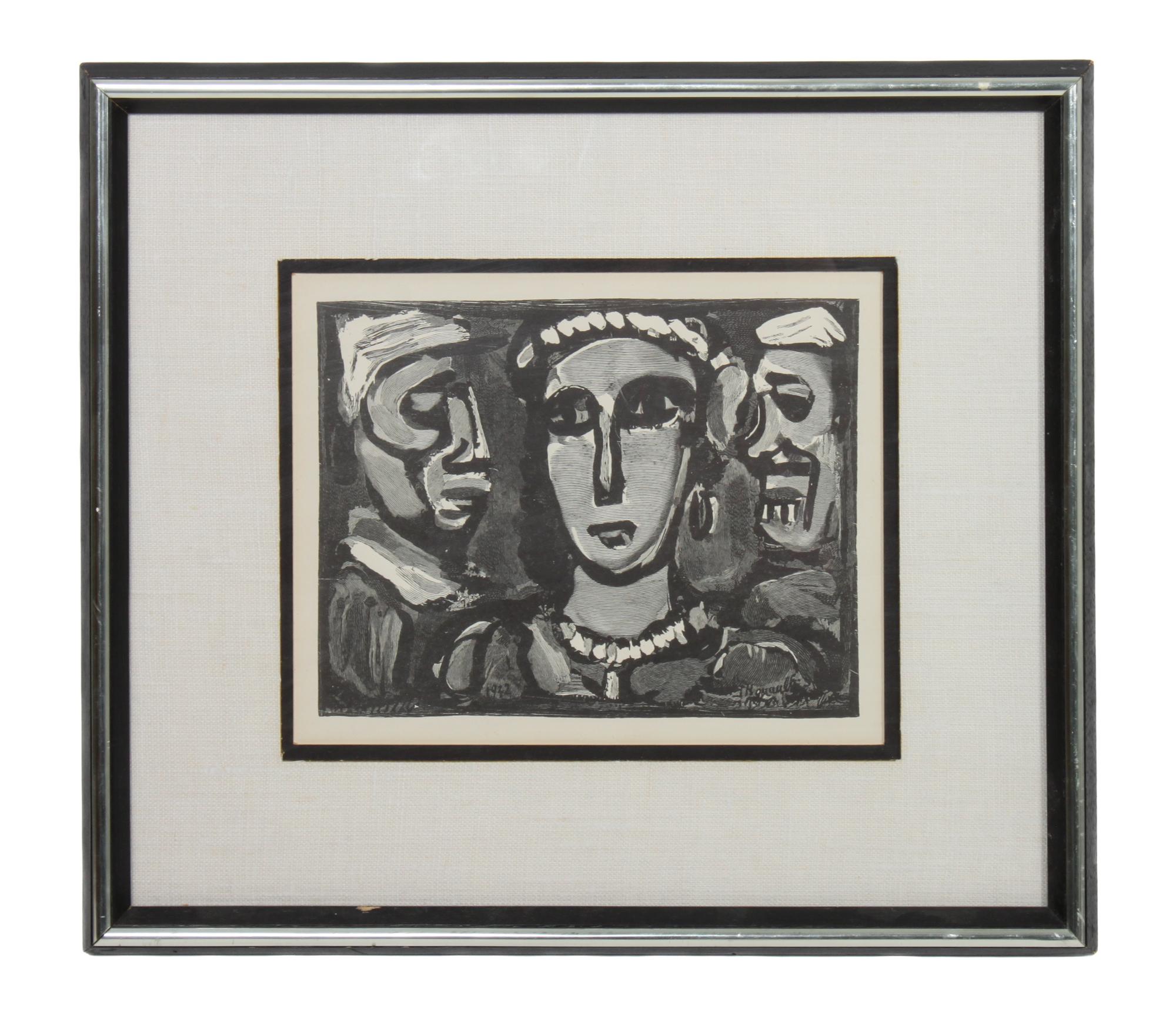 George Rouault, (French, 1871-1958), Les Visage