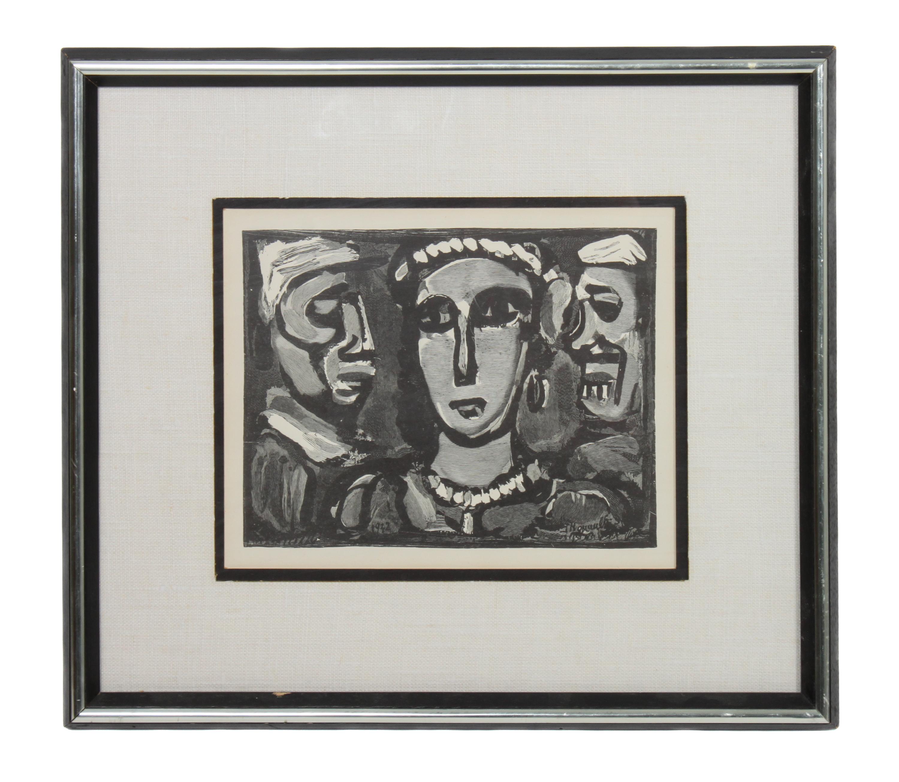 George Rouault, (French, 1871-1958), Les Visage