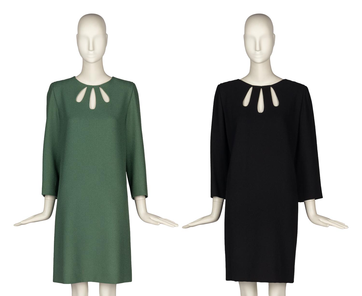 Two Pierre Cardin Haute Couture Cutout Dresses