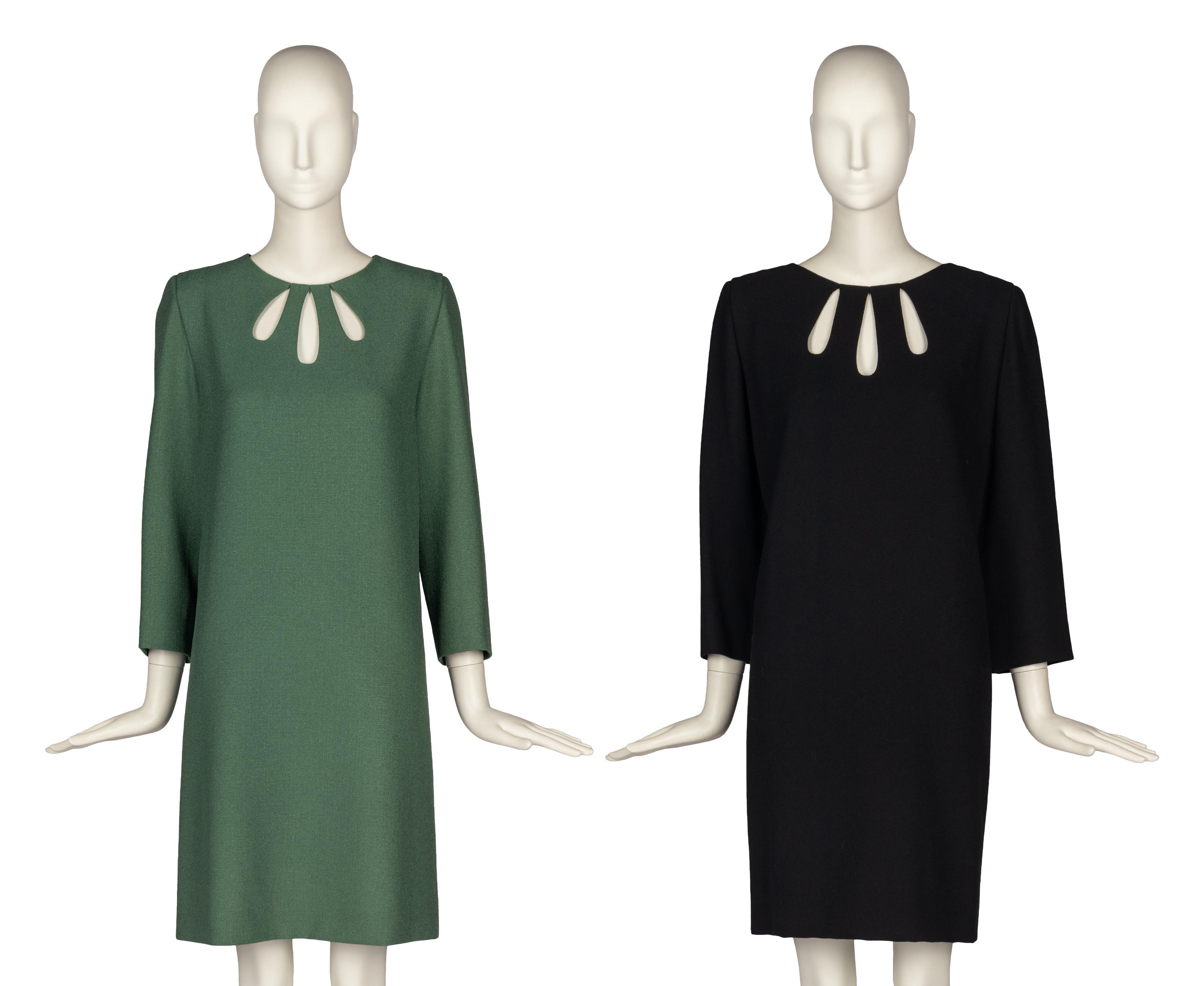 Two Pierre Cardin Haute Couture Cutout Dresses