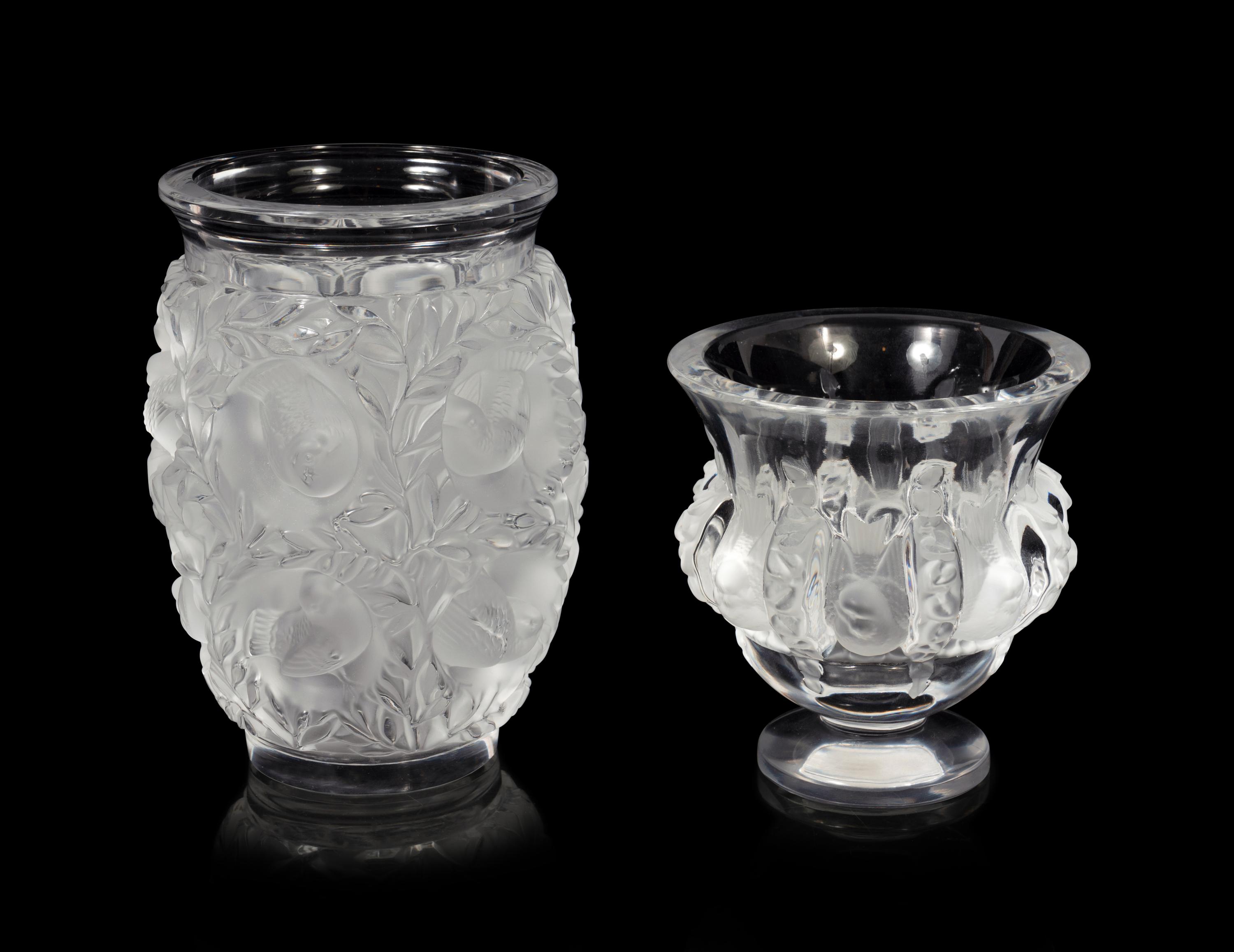 A Lalique Bagatelle Vase and a Lalique Dampierre Vase