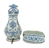 A Delft Delft Blue and White Lavabo and Basin