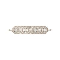 PLATINUM AND DIAMOND BAR BROOCH