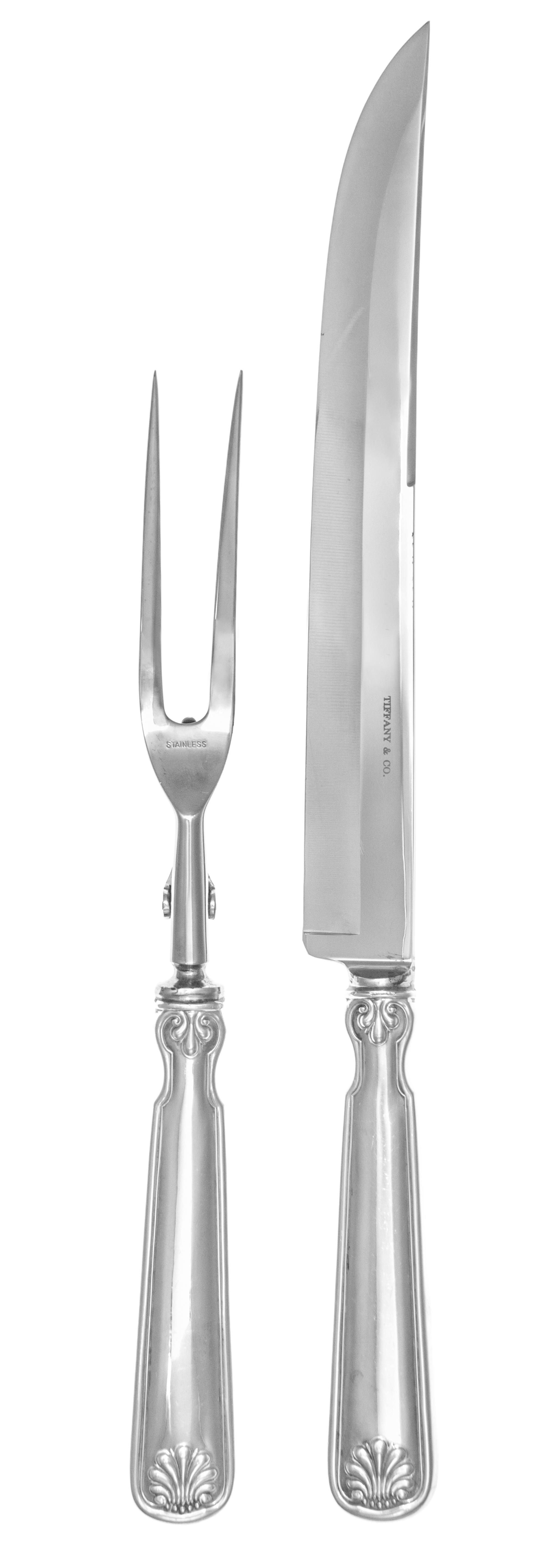 An American Silver Flatware Service, Tiffany & Co., New York, NY, Shell and Thread pattern, comprising: 8 luncheon knives 8 butter kniv