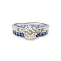 DIAMOND RING AND SAPPHIRE ETERNITY BAND