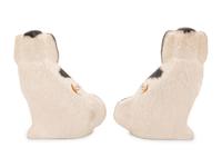 Two Pairs of Staffordshire Whippets and Spaniels