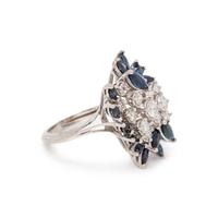 DIAMOND AND SAPPHIRE RING