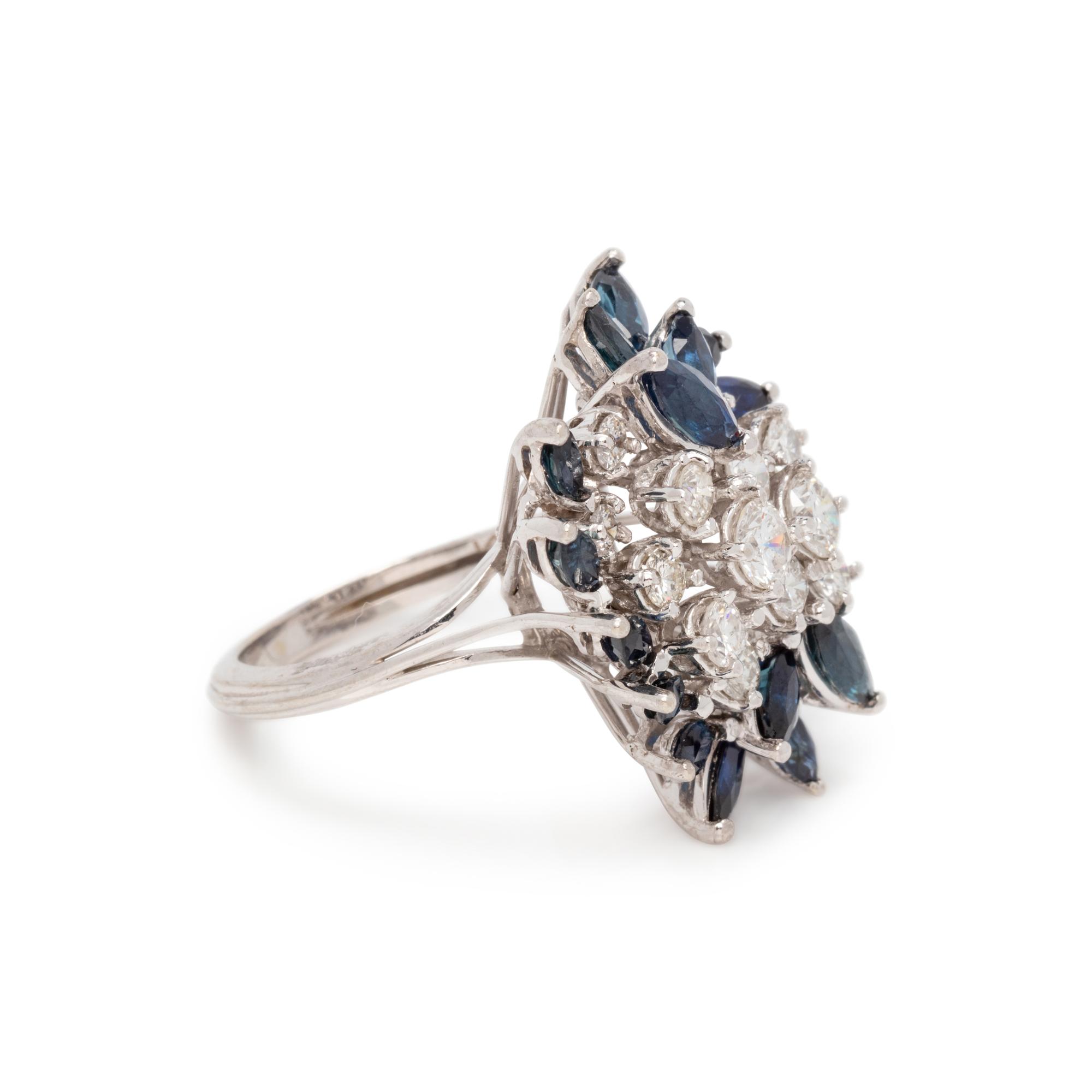 DIAMOND AND SAPPHIRE RING