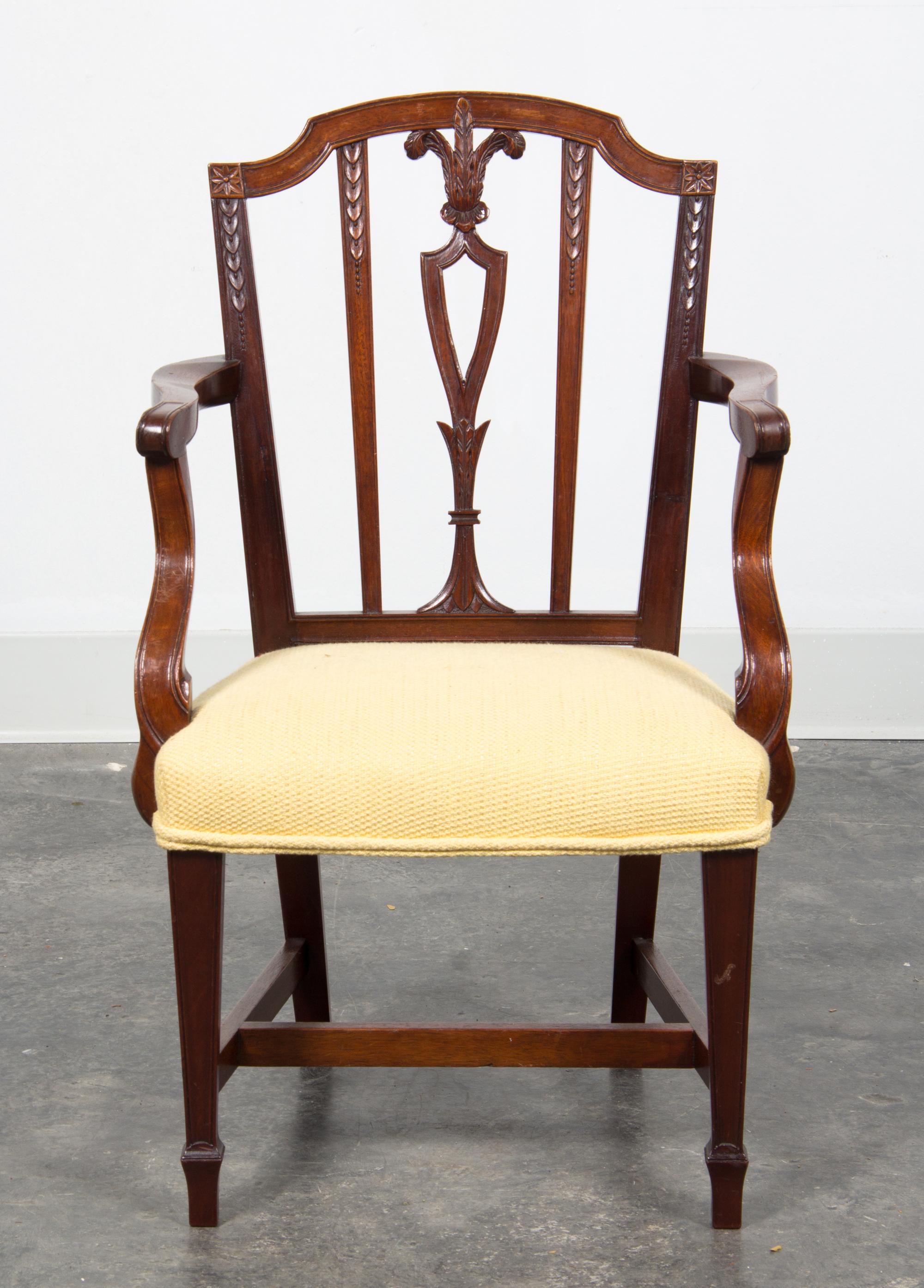 A Mahogany Child's Open Armchair Height 26 3/4 inches. — 20TH CENTURY