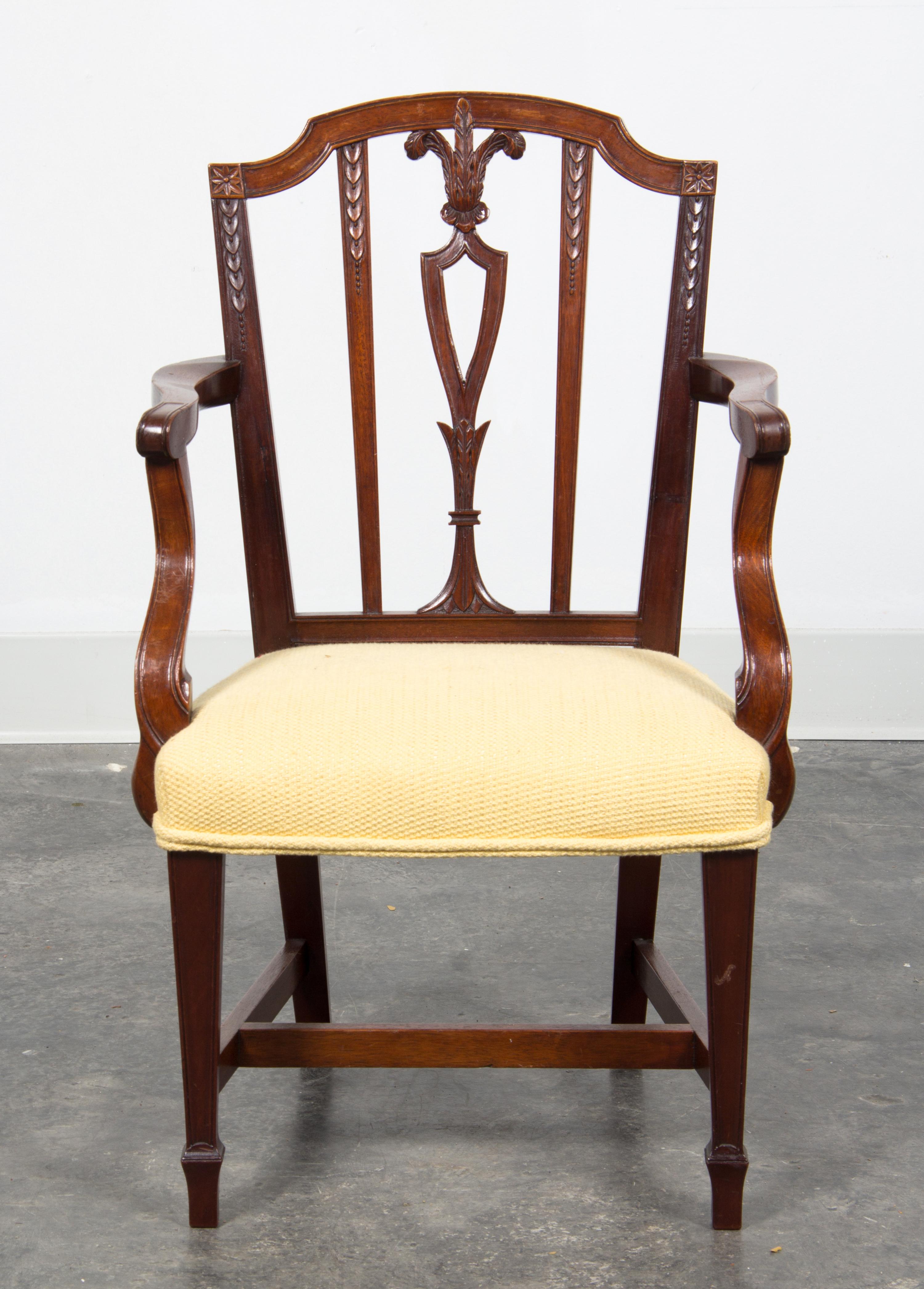 A Mahogany Child's Open Armchair Height 26 3/4 inches. — 20TH CENTURY