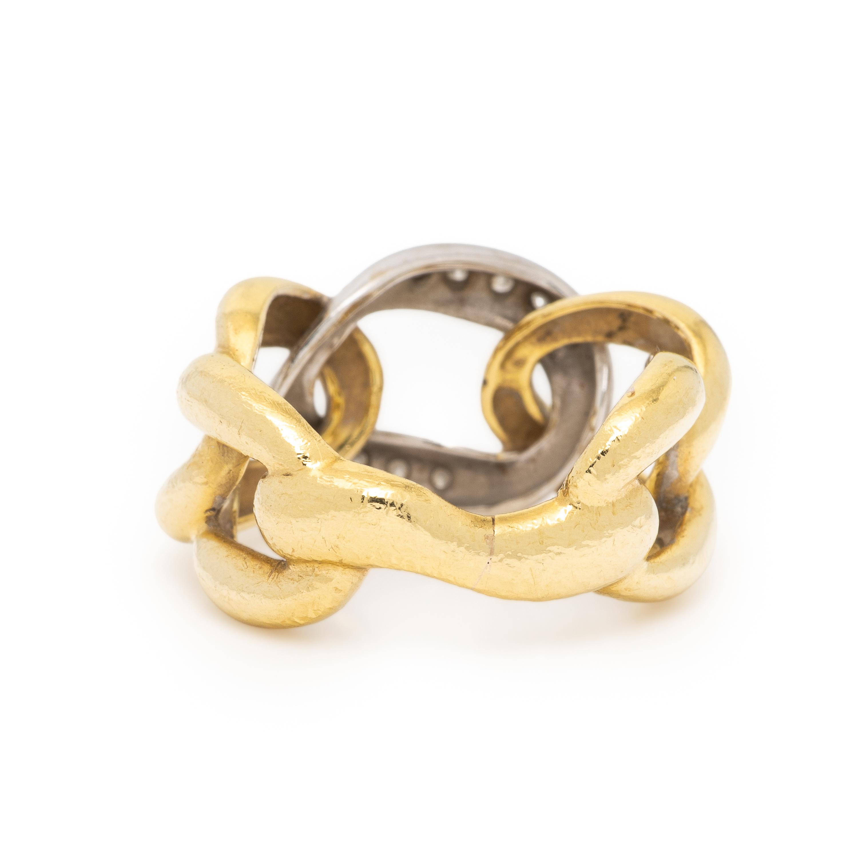 Bicolor Gold and Diamond Ring
