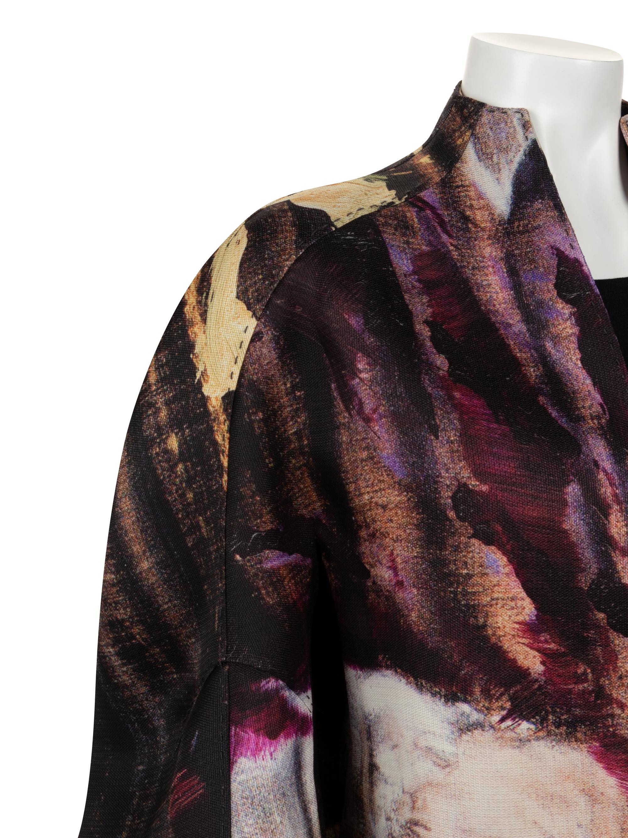 Ralph Rucci Screen-Printed Silk Swing Jacket, Spring 2009