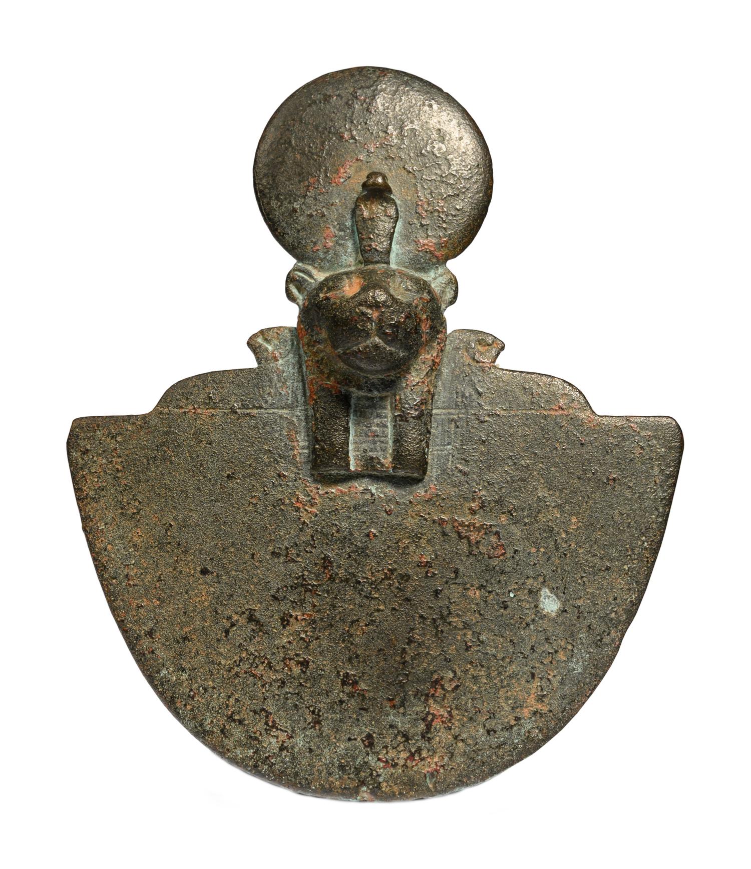 An Egyptian Bronze Lion Headed Aegis