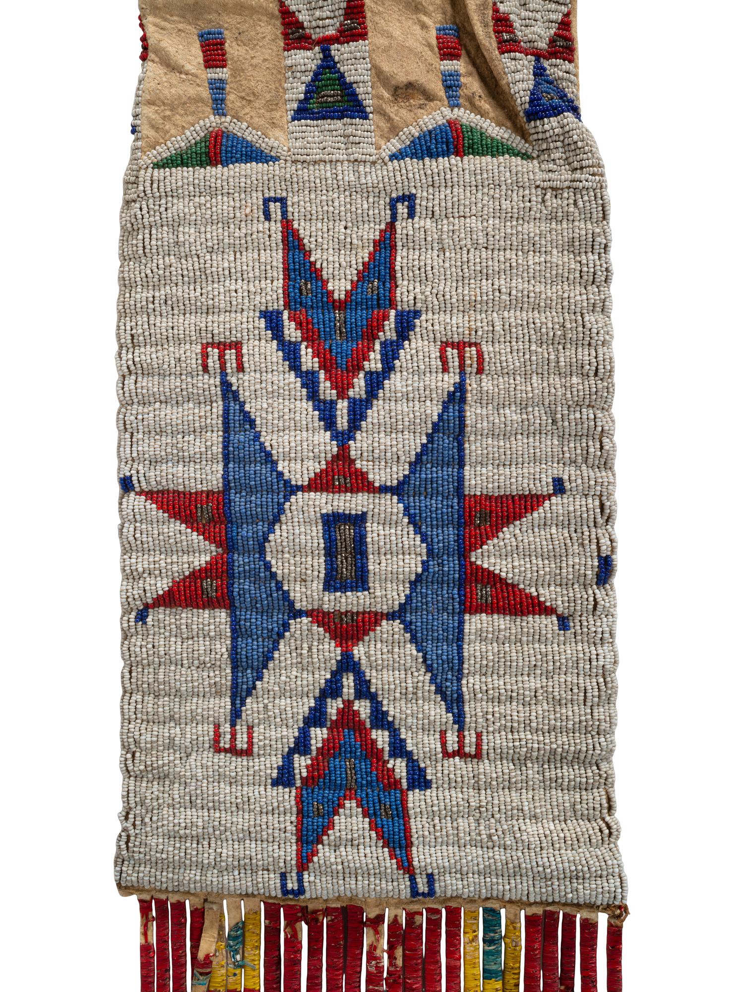 Sioux Beaded Hide Tobacco Bag