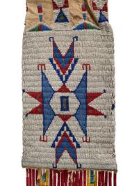 Sioux Beaded Hide Tobacco Bag