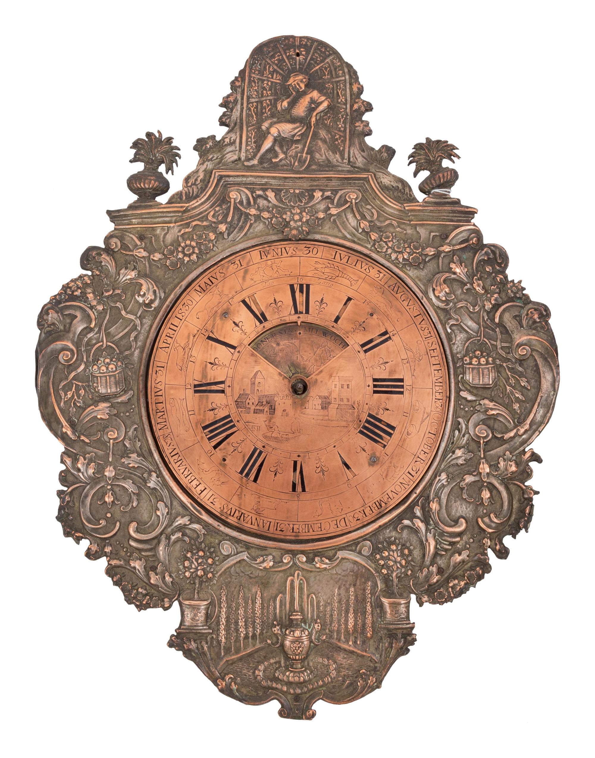 A Silvered Wall Clock