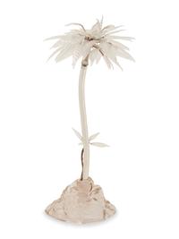 A Contemporary Glass, Acrylic, and Chromed Metal Palm Tree Sculpture