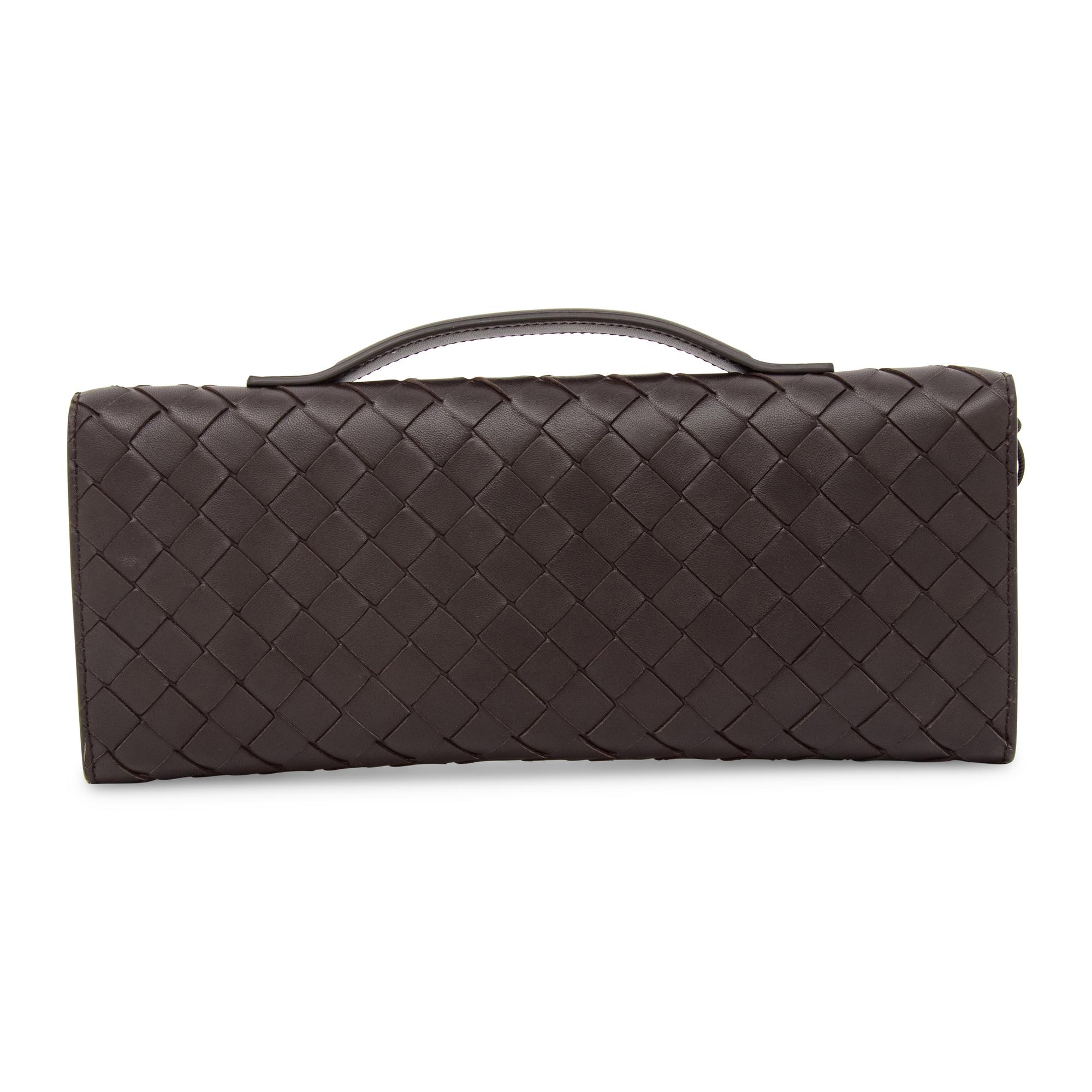 BOTTEGA VENETA, ANDIAMO INTRECCIATO LEATHER CLUTCH