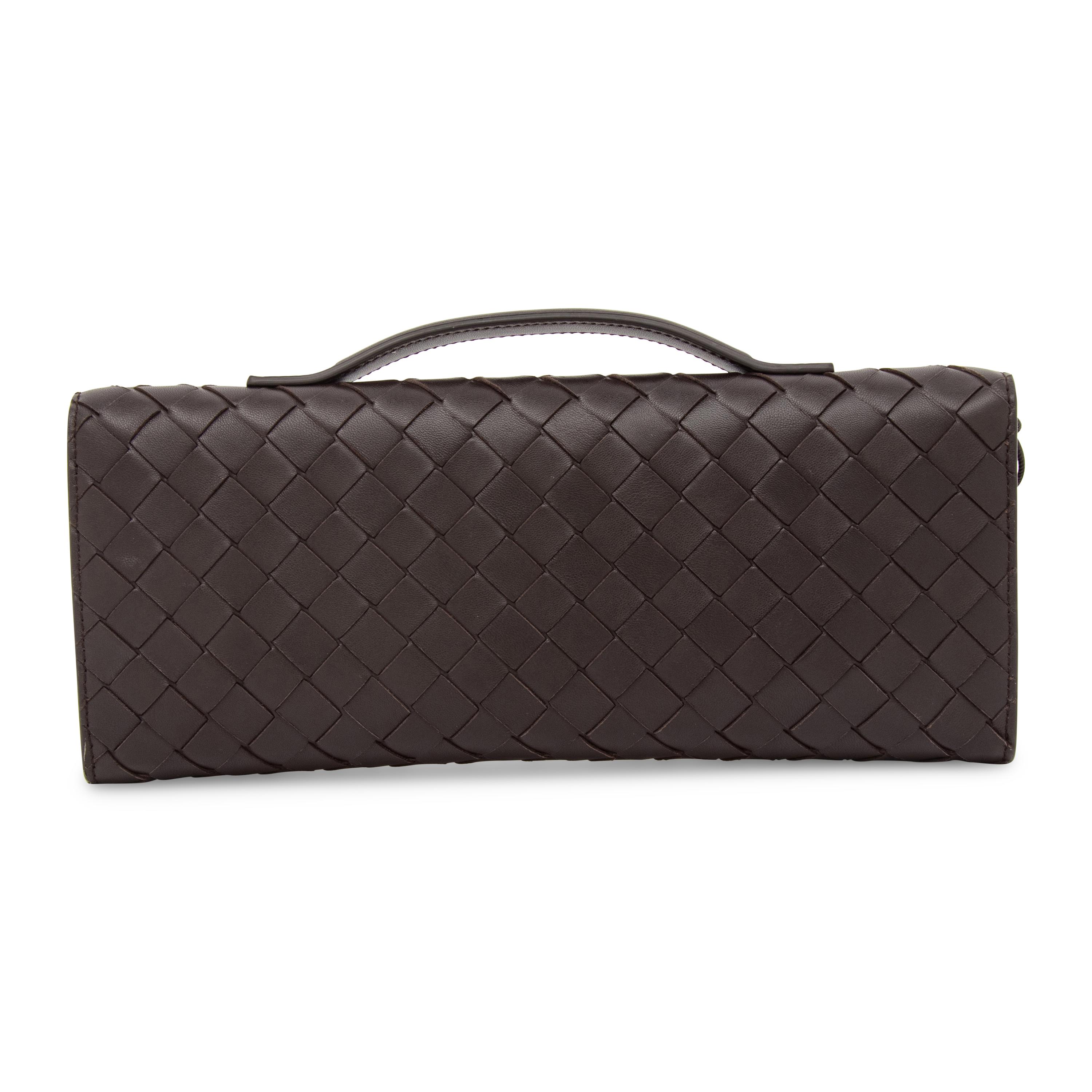 BOTTEGA VENETA, ANDIAMO INTRECCIATO LEATHER CLUTCH