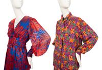 Four Designer Dresses & Ensembles: Yves Saint Laurent, Oscar de la Renta, Adele Simpson, Ungaro, 1980-90s