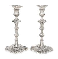 A Pair of George III Silver Candlesticks