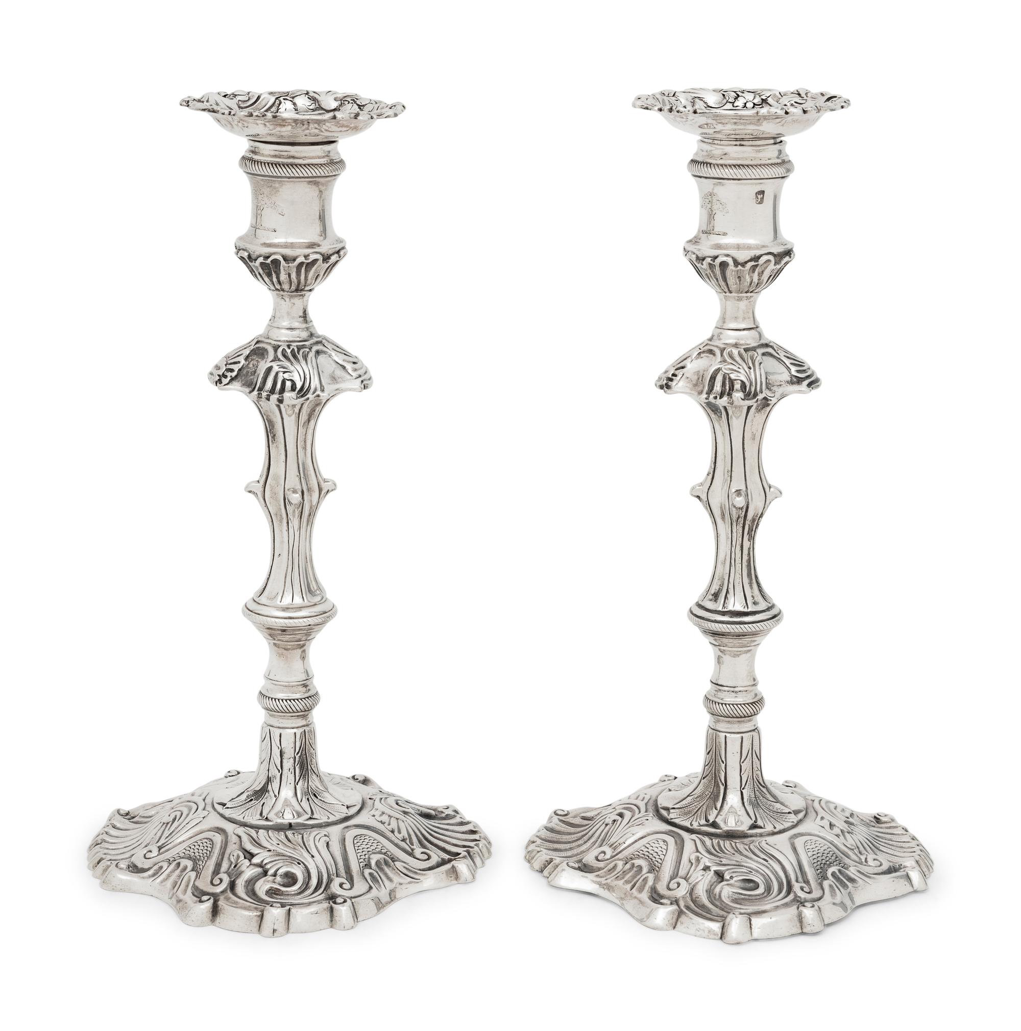 A Pair of George III Silver Candlesticks