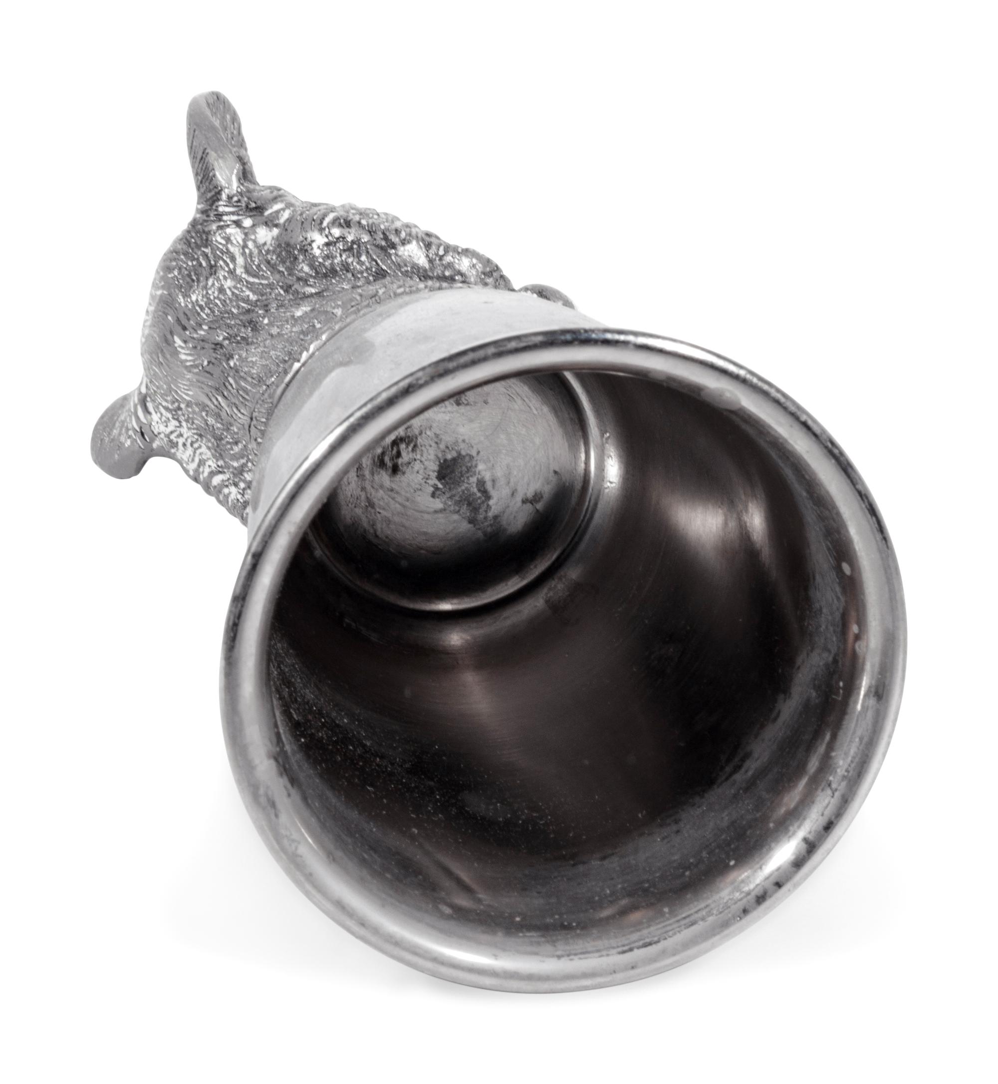 A Set of Sixteen Boar and Stag Head Silver-Plate Stirrup Cups