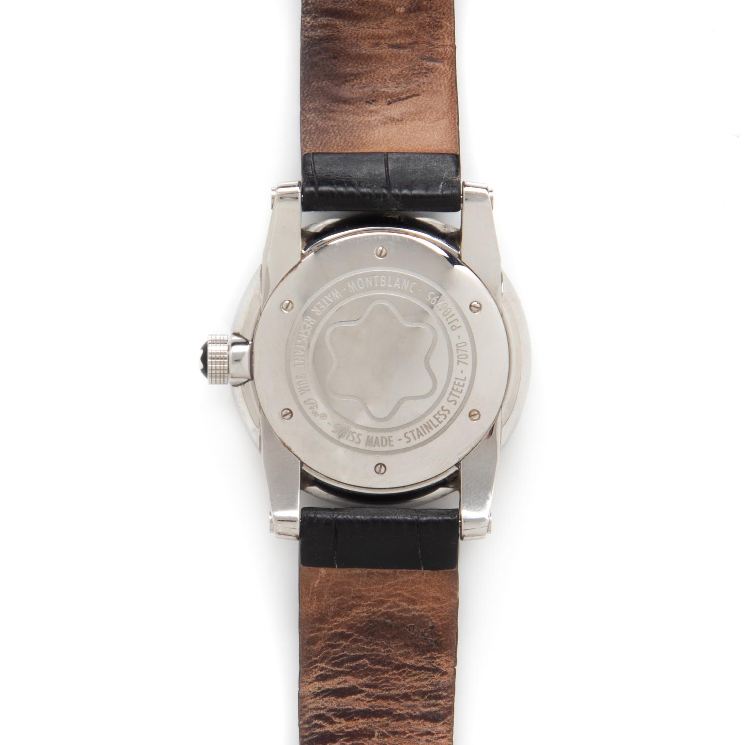 MONTBLANC, REF. 7070 STAINLESS STEEL 'MONTBLANC' DATE WATCH