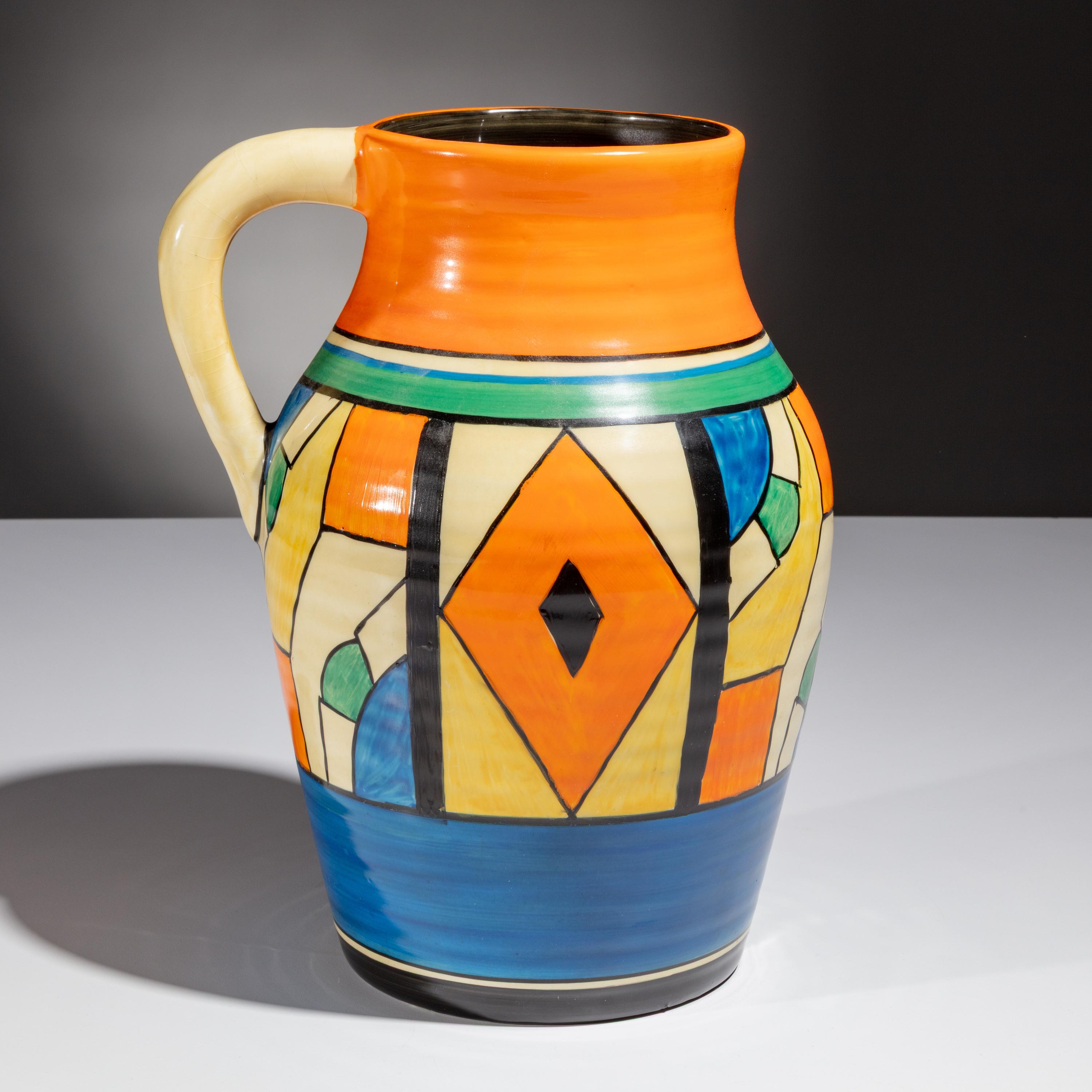 Clarice Cliff (English, 1899–1972) — Diamonds pattern Lotus Jug