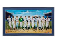 A 1988 500 Home Run Club Ron Lewis Multi Signed Print,