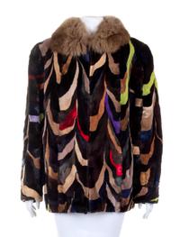 Elan Furs Multi-Hued Fur Coat, 1980-90s