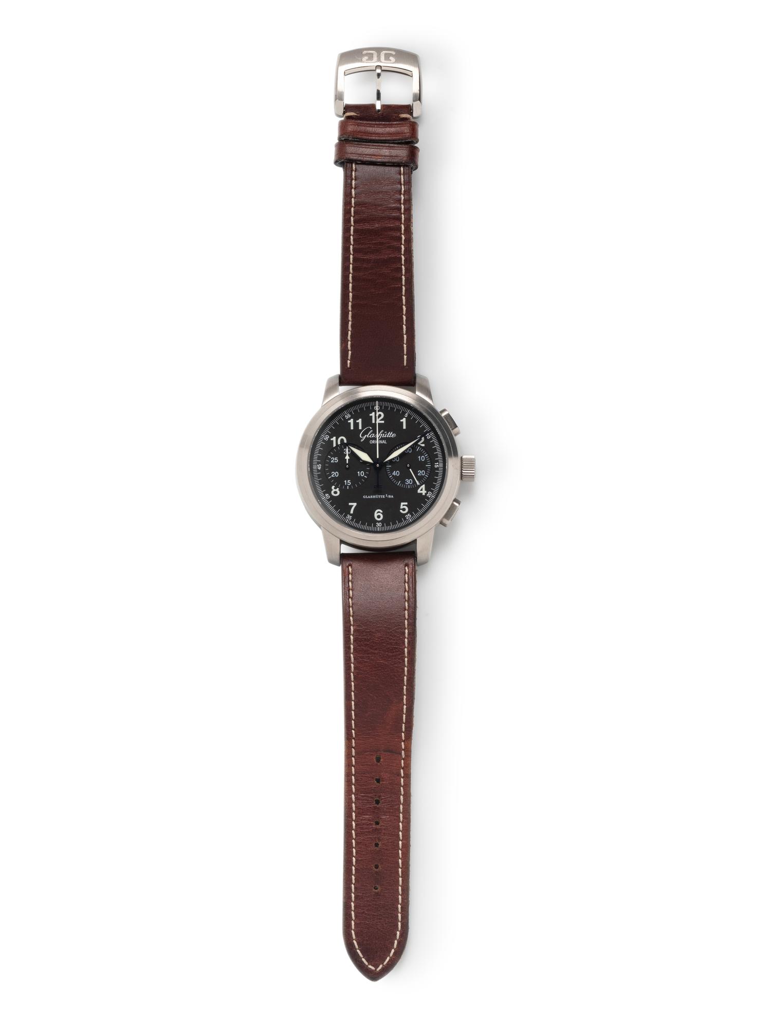 GLASHÜTTE ORIGINAL, STAINLESS STEEL 'SENATOR NAVIGATOR CHRONOGRAPH' WATCH