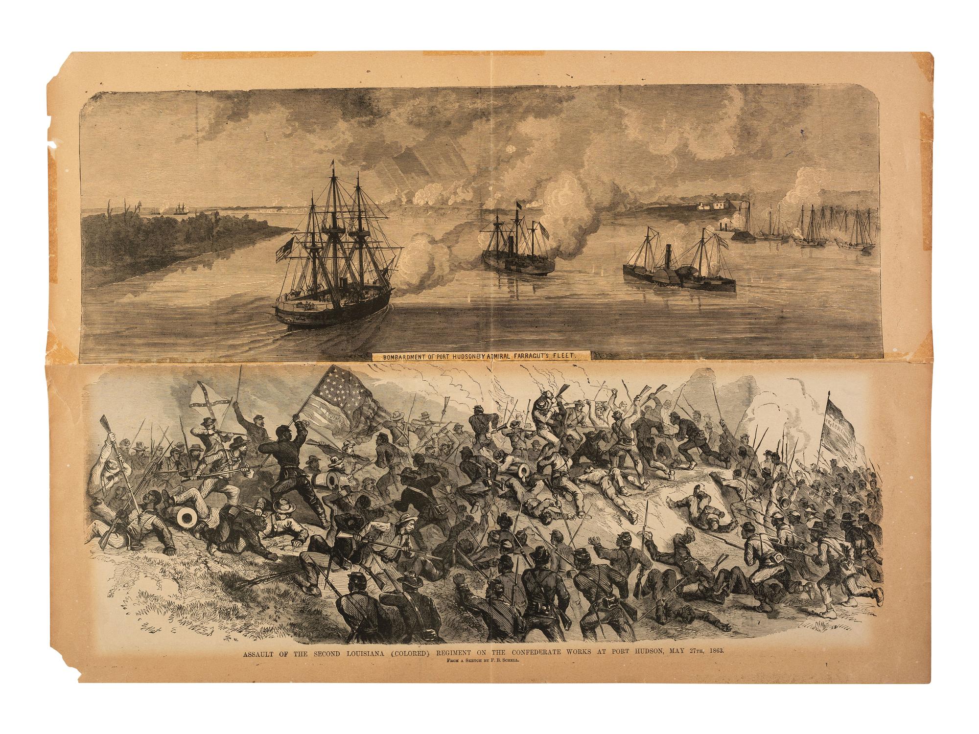[CIVIL WAR]. A group of engravings presenting scenes and subjects mostly related to enslavement and the Civil War.