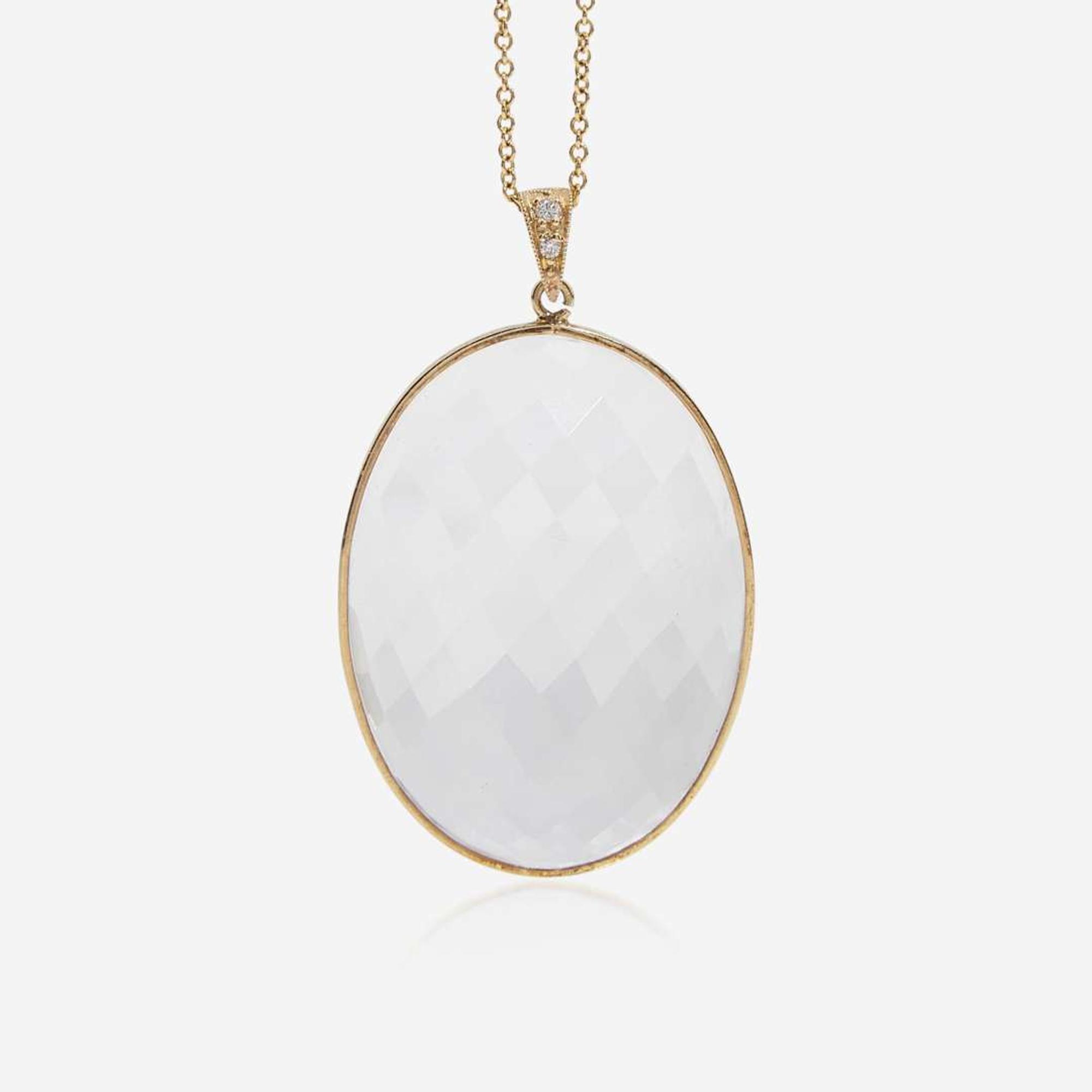A 14K Yellow Gold and Rock Crystal Suite