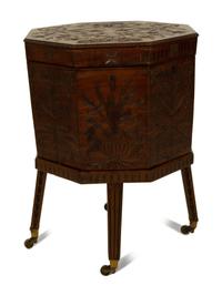 A Victorian Octagonal Carved Mahogany Cellerette — 19TH CENTURY