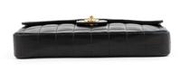 Chanel Black Leather Quilted Flap Bag, 1990-2000s