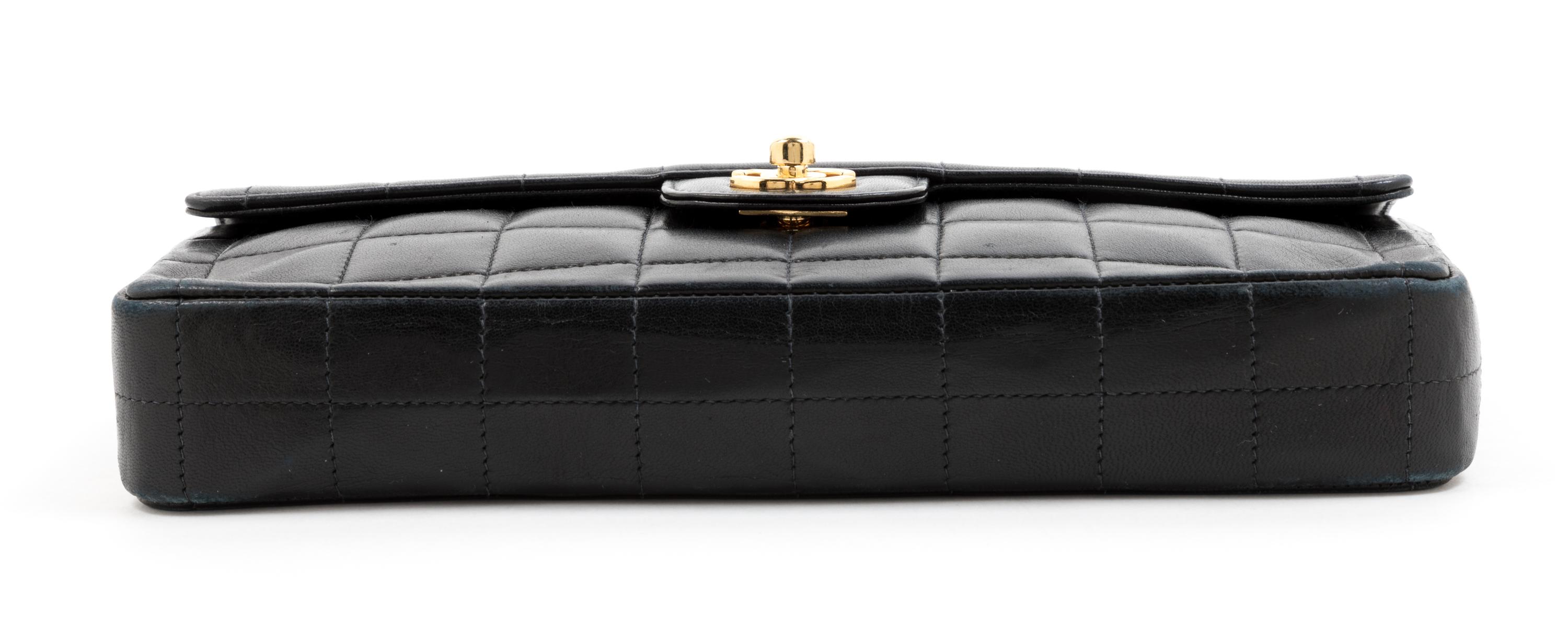 Chanel Black Leather Quilted Flap Bag, 1990-2000s