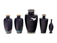 Five Cloisonné Vases