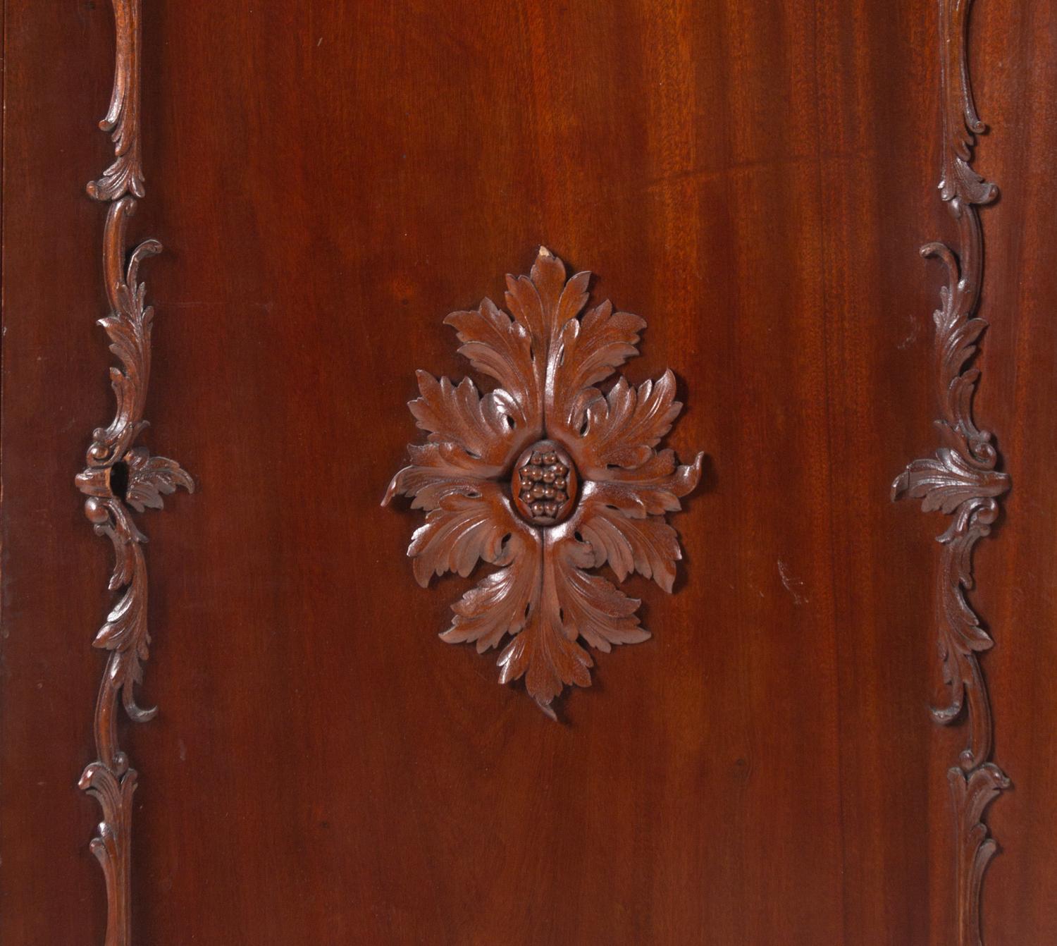 A George III Style Mahogany Corner Cabinet in the Chippendale Taste