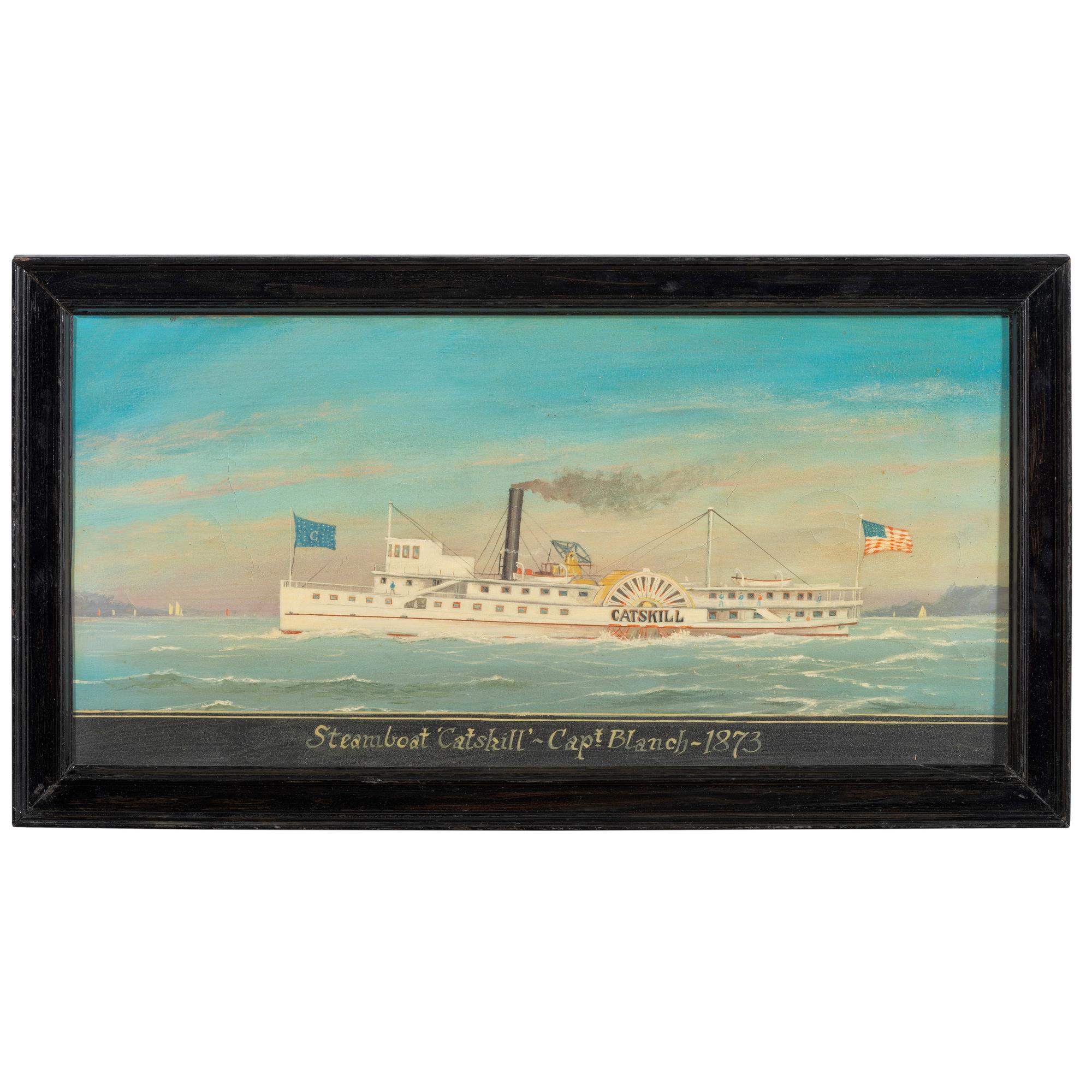 [TRANSPORTATION]. Steamboat "Catskill" - Capt. Blanch-1873.